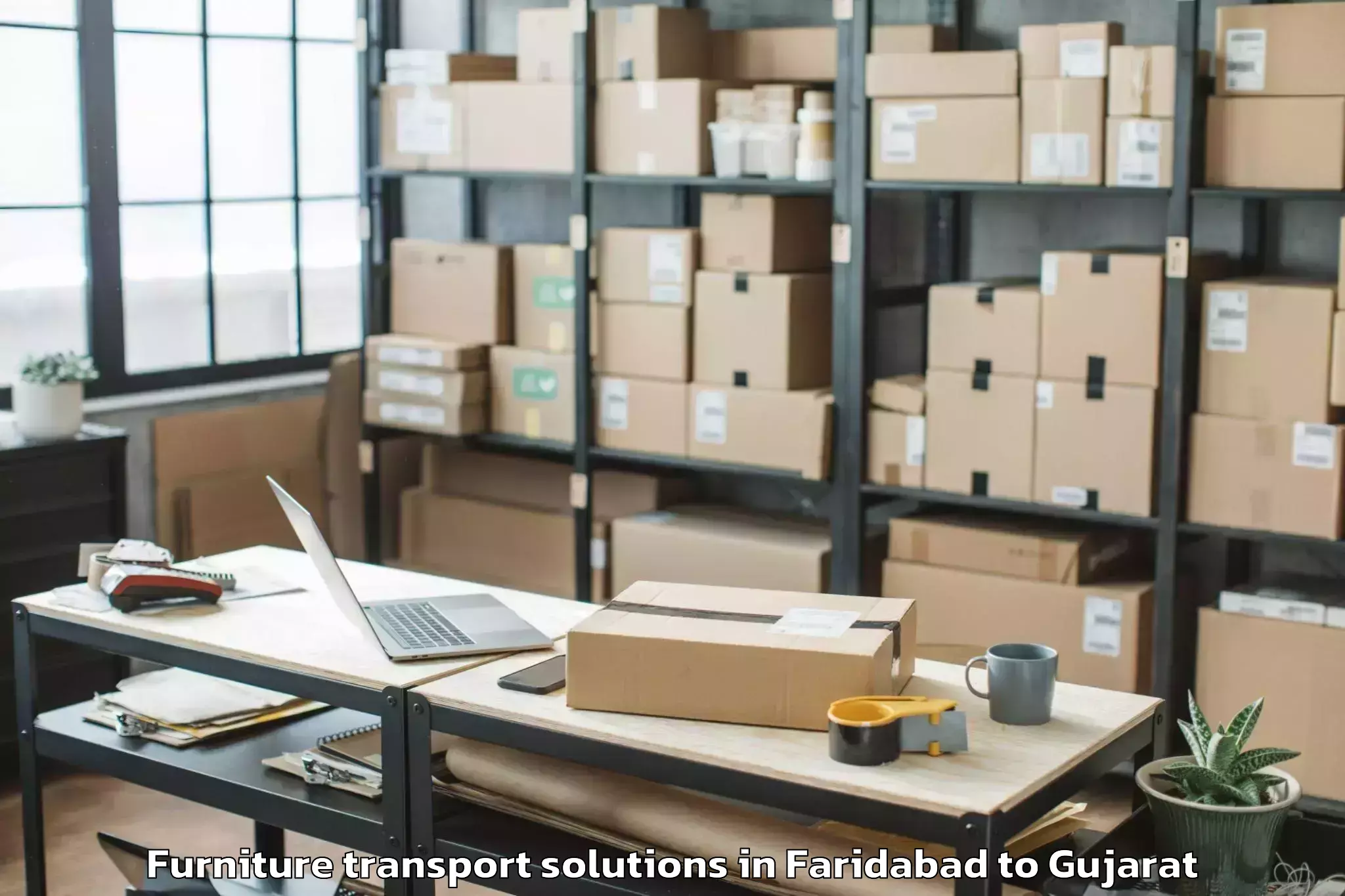 Affordable Faridabad to Ahmedabad Furniture Transport Solutions